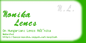 monika lencs business card